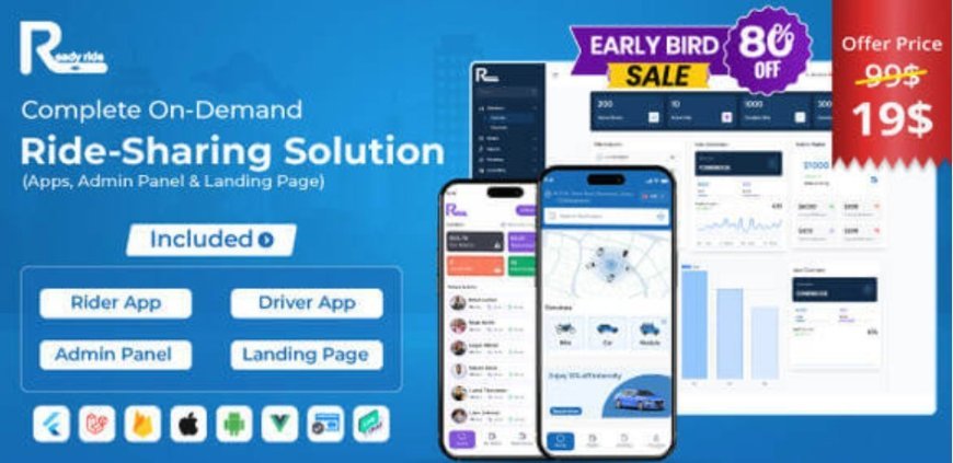 ReadyRide v2.7.2 – Complete Ride Sharing Rider & Driver Mobile Apps with Web Admin Panel | RiderShare App Source