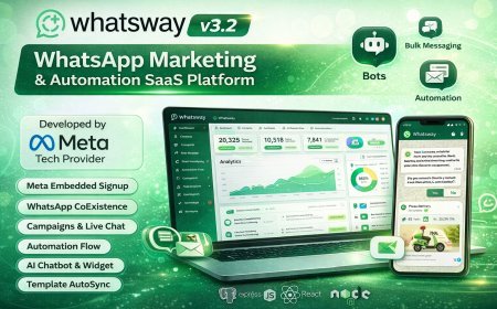 Whatsway v3.2 – WhatsApp Marketing & Automation SaaS Platform with Bots, Chats, Bulk Sender & AI Script