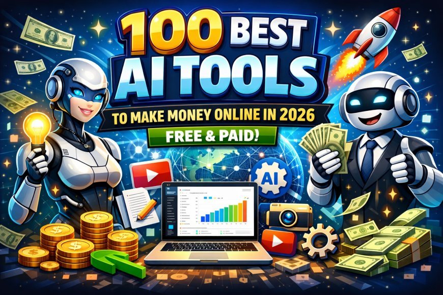 100 Best AI Tools to Make Money Online in 2026  (Free & Paid)